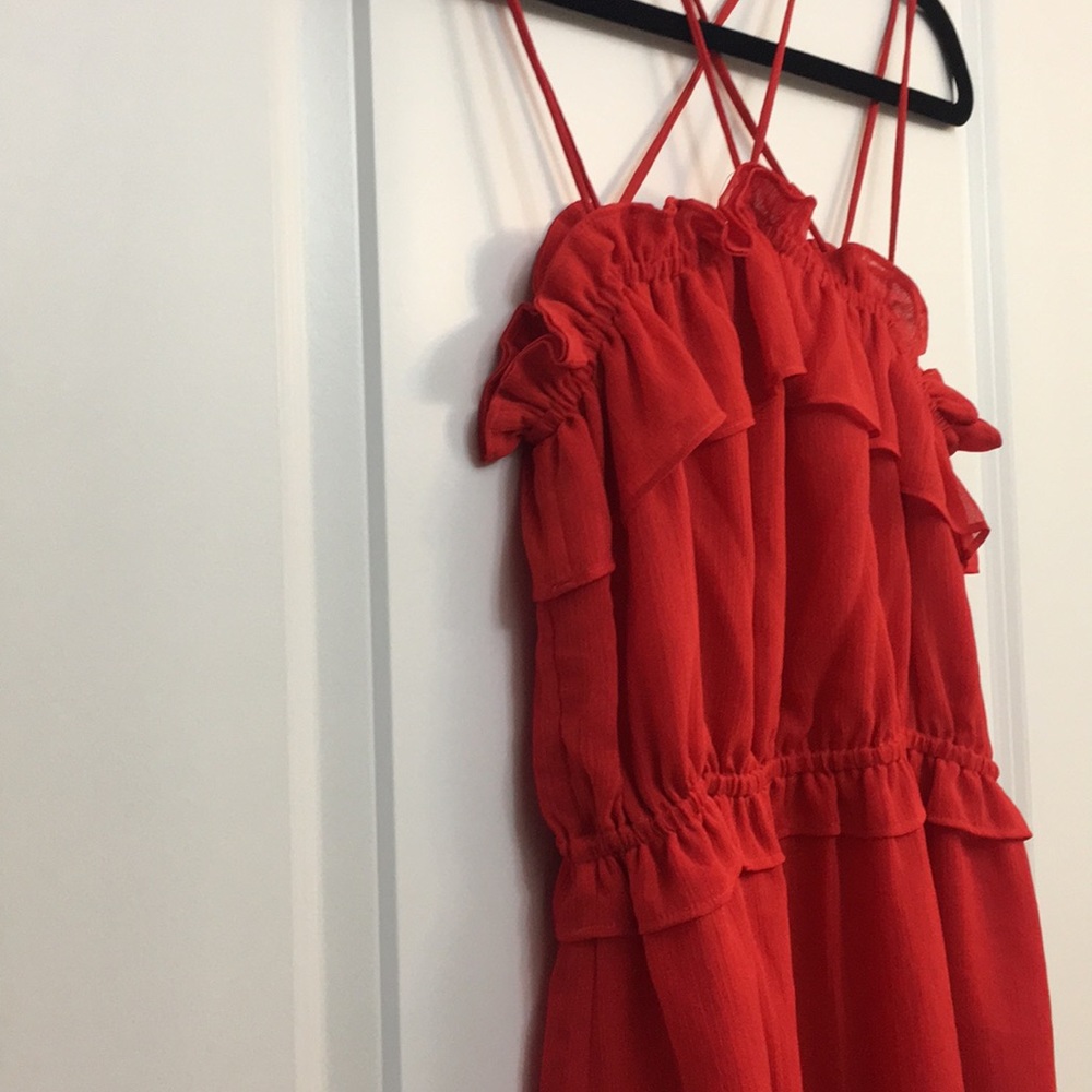 H&M Red Ruffled Top - Picture 4 of 10